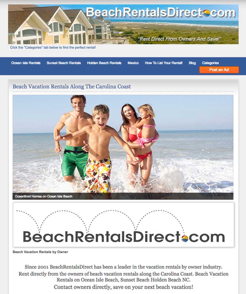 BeachRentalsDirect.com Oak Island NC Vacation Rentals By Owners